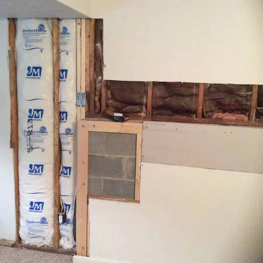 Wall insulation replacement during Contents Cleaning & Restoration in Quincy